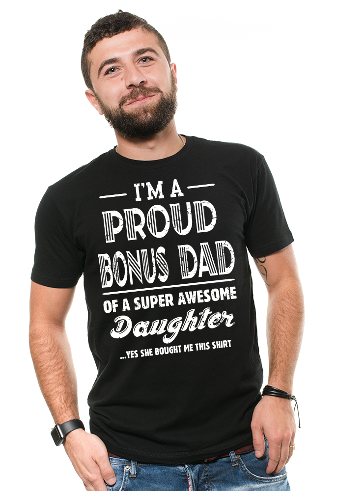 Bonus Dad shirt Step dad fathers day shirt Mens tee shirt Step Father tee  shirt - Main Image
