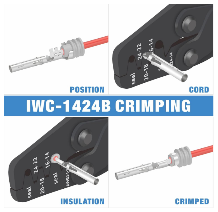 Wire Crimping & Removal Tool for Deutsch Connectors Pin Weather Pack