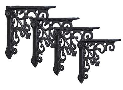 Victorian Antique Black Shelf Brackets 5 inch, Decorative Shelf Brackets for ...