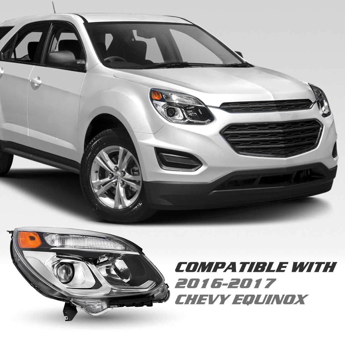 2016 2017 Equinox Projector Headlamps Pair Of Halogen Projector Headlights For 2016-2017 Chevy Equinox – Left & Right Set 2018 Chevy Equinox Bumper - Foto 13