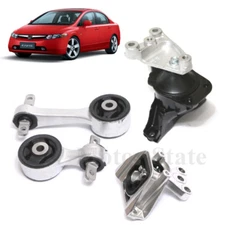 For 06-10 Honda Civic 1.8L MT Engine Motor. Trans Mounts Kit 4PCS With Support