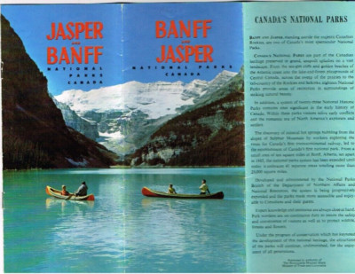 Canada Banff Jasper National Parks Travel Brochure Photos Maps 1950's Vintage