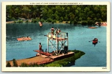 Camp For Boys Diving Swimming Lake  At Ridgecrest NC Blue Ridge Mountains A16