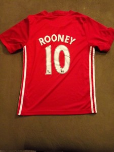 Manchester United Jersey Adidas Chevrolet Wayne Rooney Size Youth Medium Ebay