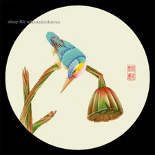 Chinese 100% real natural silk thread,su hand embroidery kits:bird circle