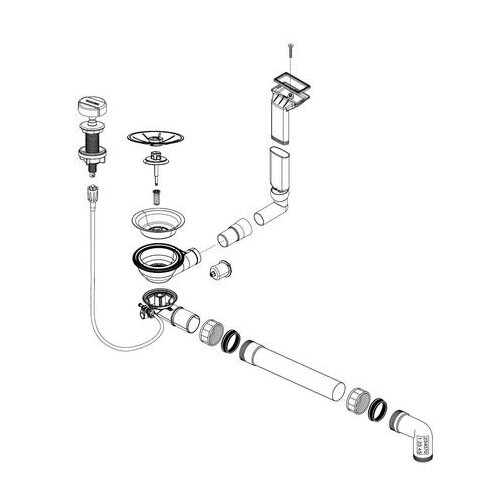 Blanco Ablaufgarnitur 234070 Mit Drehexcenter C-Overflow Infino / Ventil / Ab...-image