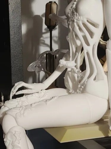 Muñeca BJD de resina 1/3 pájaro mecánico sin cara hágalo usted mismo juguete piernas humanas rosa piel normal - Imagen 5 de 5