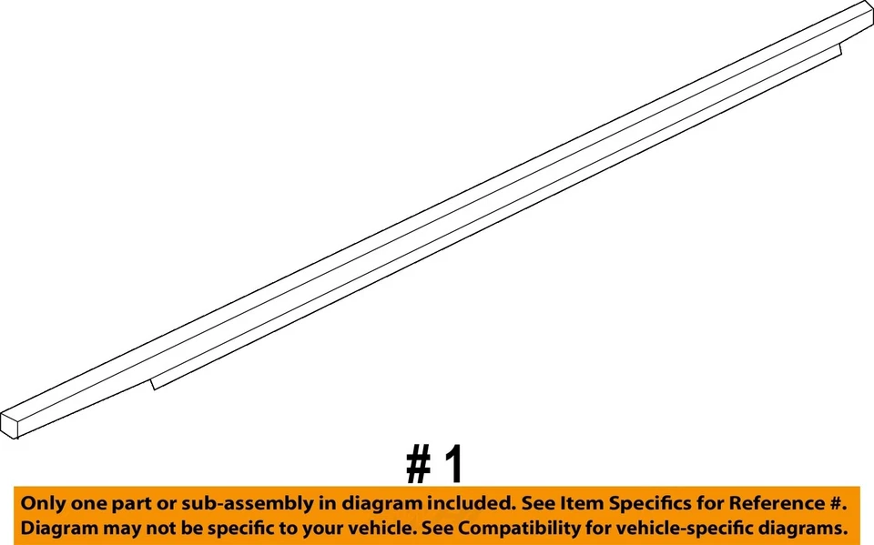 Cinturón de puerta delantera Chevrolet Sonic 2012-2015 tira climática lado derecho nuevo OEM 95147487 Foto 2 de 2