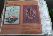 Crewel Stitch Embroidery Kit Dried Flowers Duck Boho 0330 CREATIVE CIRCLE Hippy