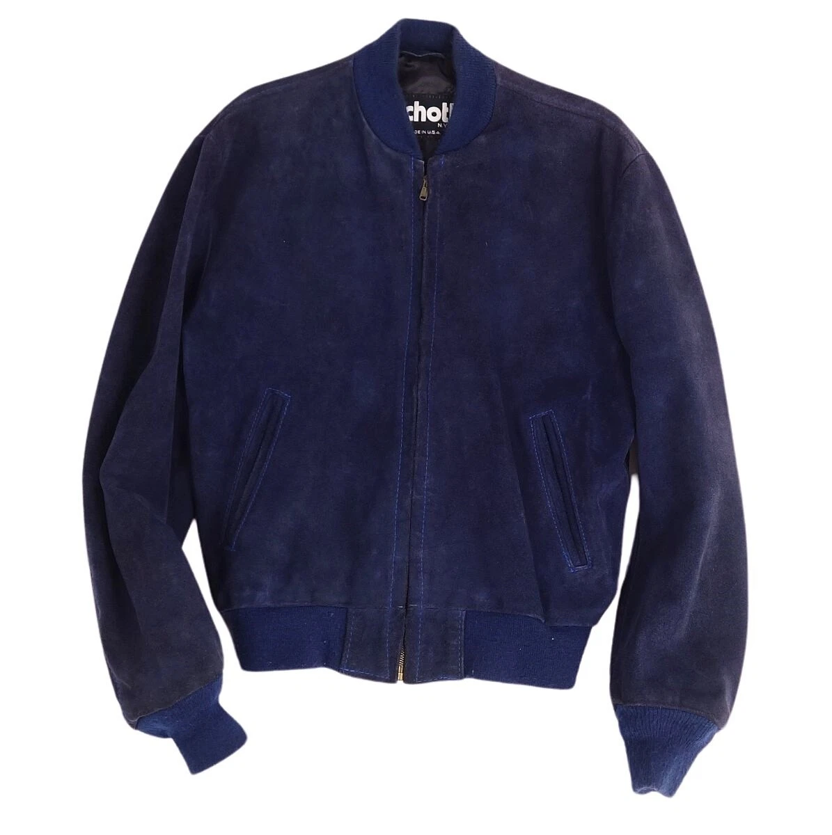 Schott Blouson Leather Jacket Suede 327 Bomber Cowhide Outerwear Men