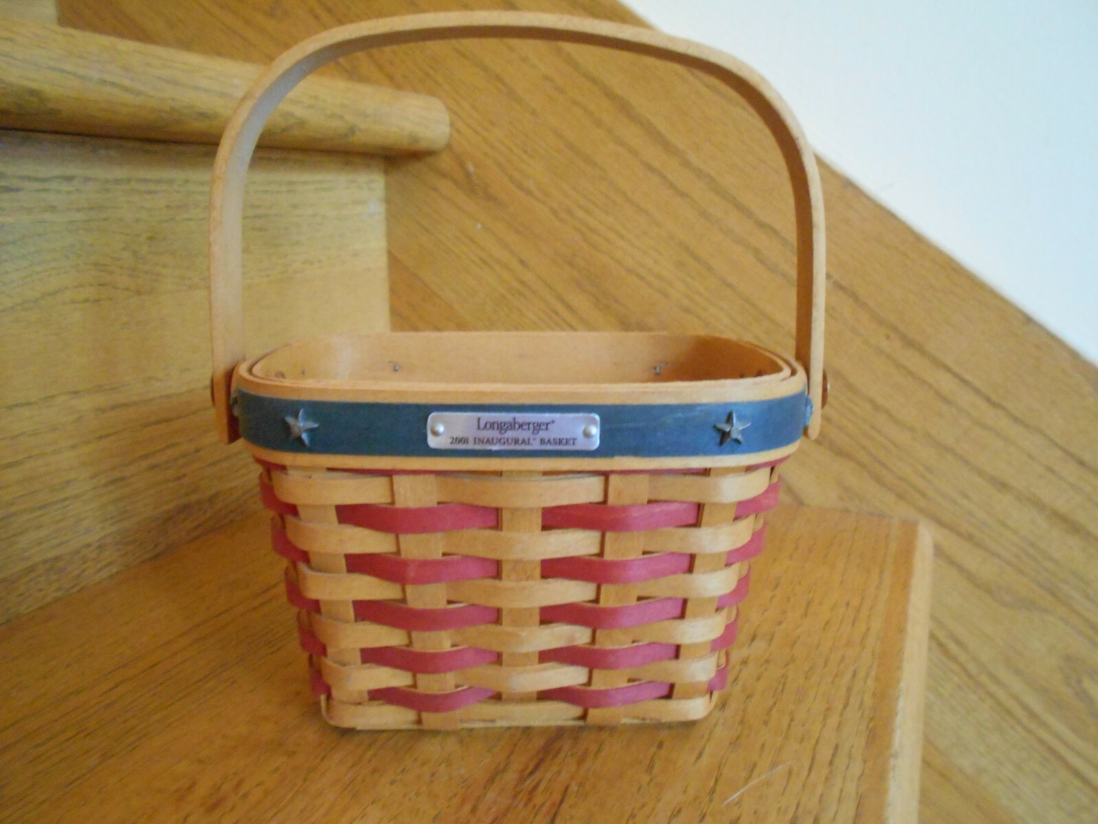 Longaberger Inaugural Basket Set 2001 patriotic handy size *shipping included!*