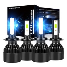 Ice Blue H7 H7 Combo Led Headlight Bulbs High Low Beam 8000k 60w 12v C9