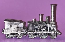 Pewter Steam Train Adler Locomotive With Coal Tender Car