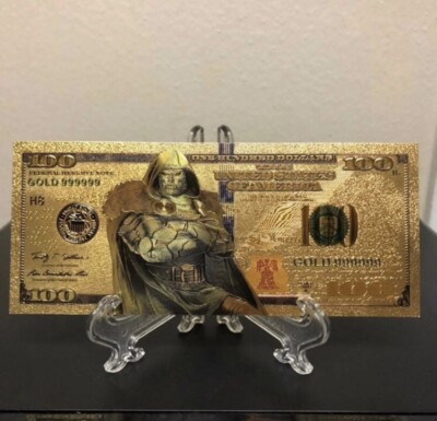 24k Gold Foil Plated Doctor Doom Marvel Banknote Collectible | eBay