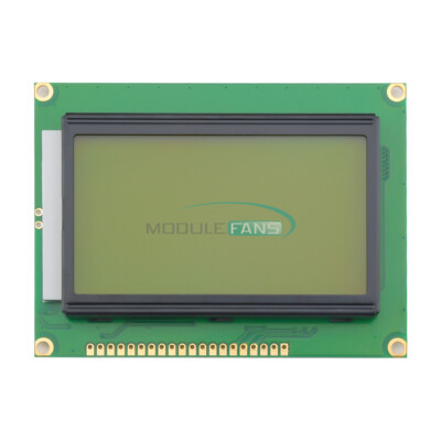 12864 5V LCD Display Module 128x64 Dots Graphic Matrix Yellow green Backlight