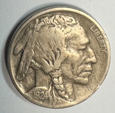 1924-D BUFFALO NICKEL, HIGHER GRADE CIRCULATED EXAMPLE