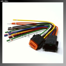 Deutsch DT 8-Pin Black Pigtail Kit, 14AWG Pure Copper GPT Wire, Made in USA