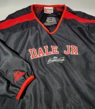 men's CHASE Authentics NASCAR windbreaker vented pullover DALE JR size XL black