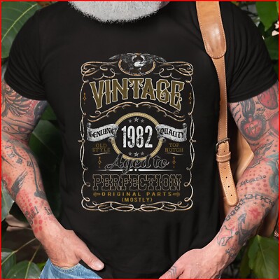 Mens 40 Years Old Gift Vintage 1982 Original Parts 40th Birthday T-Shirt
