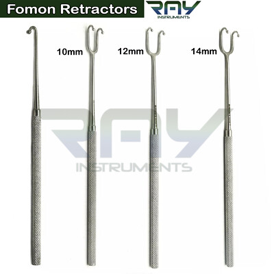 Fomon Retractors Skin Hook Single & Double Prong Rhinoplasty Surgery Instruments