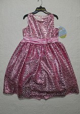NEW GIRLS AMERICAN PRINCESS FORMAL PINK SPARKLE SEQUIN DRESS NWT 60