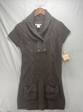 Ruff Hewn Brown Wool Blend Sweater Dress NWT Women’s Size Large
