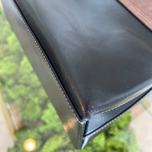 LOEWE Velazquez Black Leather Gold Top Handle Satchel - Picture 9 of 11