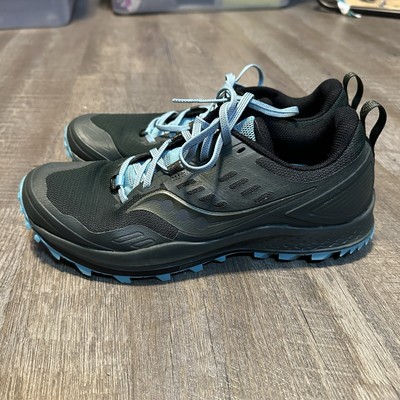 Saucony Peregrine 10 Women Trail Shoes Green Blue Running Size 10 Sneakers