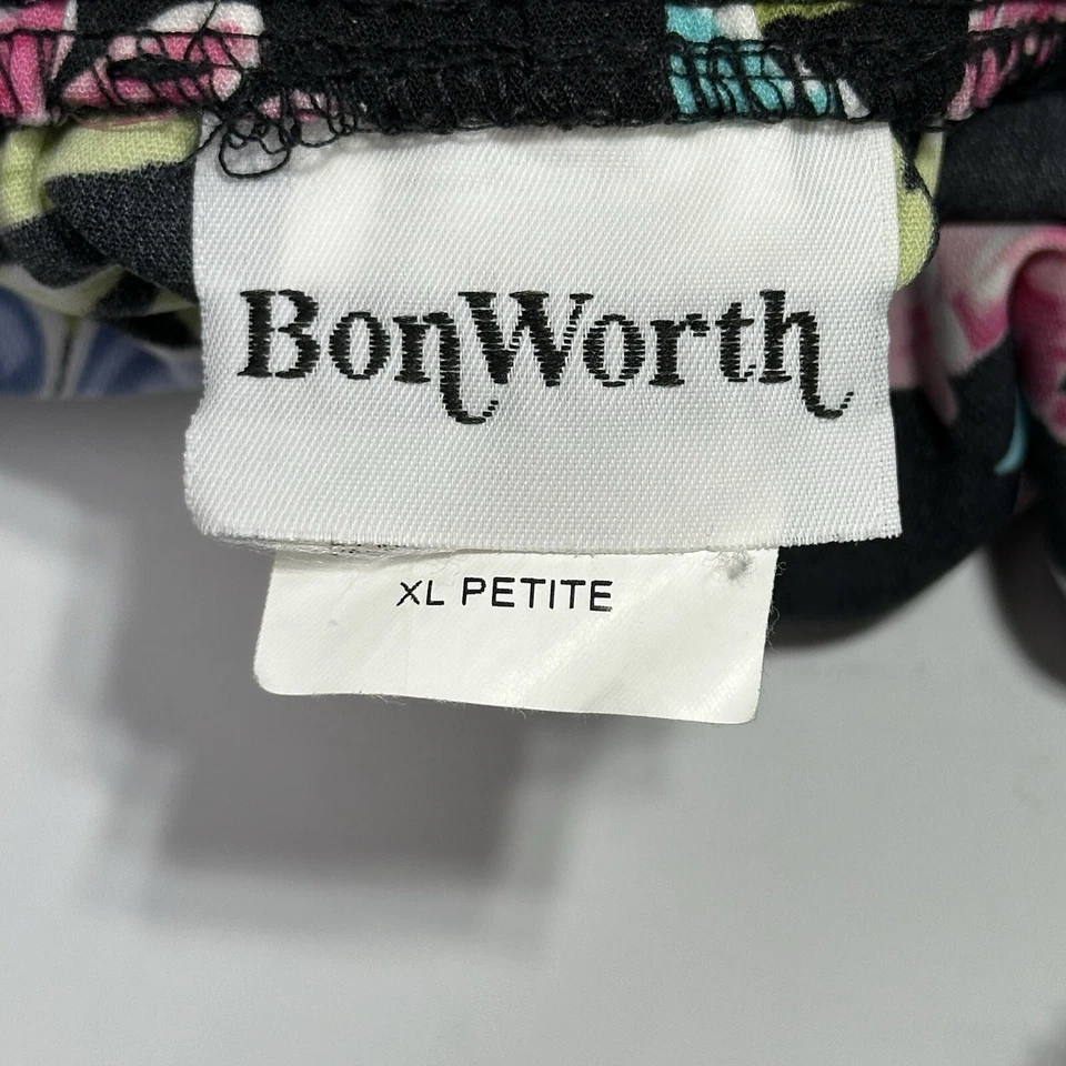 Vintage Midi Skirt 80s Size XL Petite Floral Print Fairy Cottage Core Bon Worth - Image 3 of 4