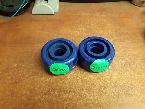 4" x 2" Blue Polyurethane Wheels (2 Count) #555135