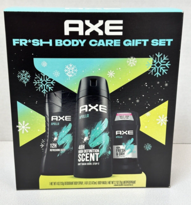 ANGEL CLUB オードトワレ 3色セット 45ml (外箱あり) AXE Apollo Men's 3 piece Gift Set Body Spray, Deodorant, Body Wash