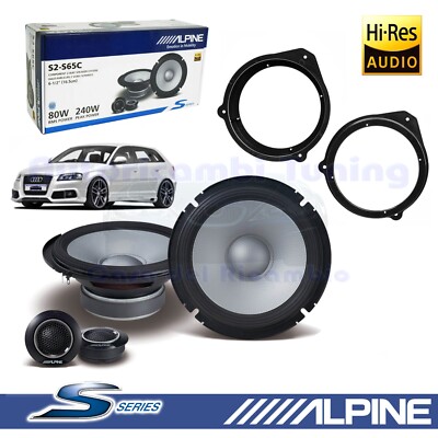 Lautsprecher ALPINE S2-S65C Lautsprecher Vorne 2 Vie 165mm 240W für Audi A3 - A4