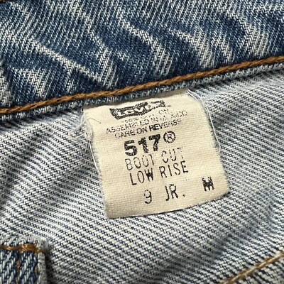 Vintage 90's Levi's 517 Red Tab Faded Blue Boot-Cut Low Rise