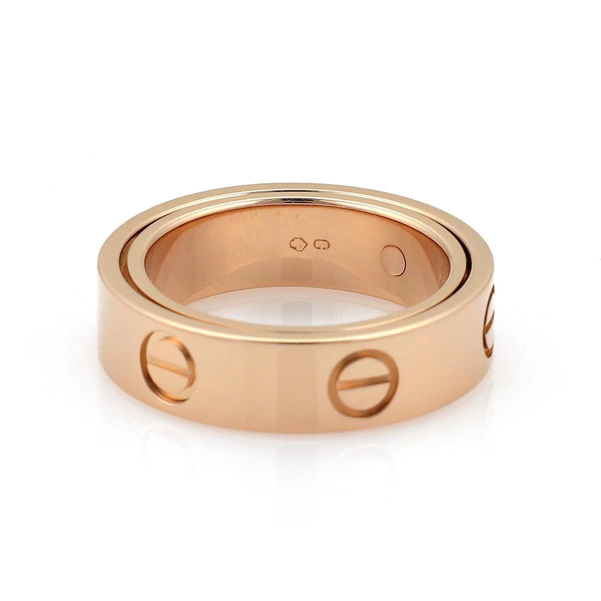 Anello a fascia Cartier Love Secret in oro rosa 18 carati 5 5 mm misura 54 US 7 con certificato