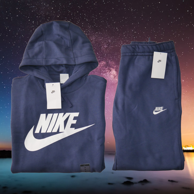 Nike NSW Club Fleece Sweatsuit Tracksuit Matching Outfit Men's Size M Navy  Blue | eBay