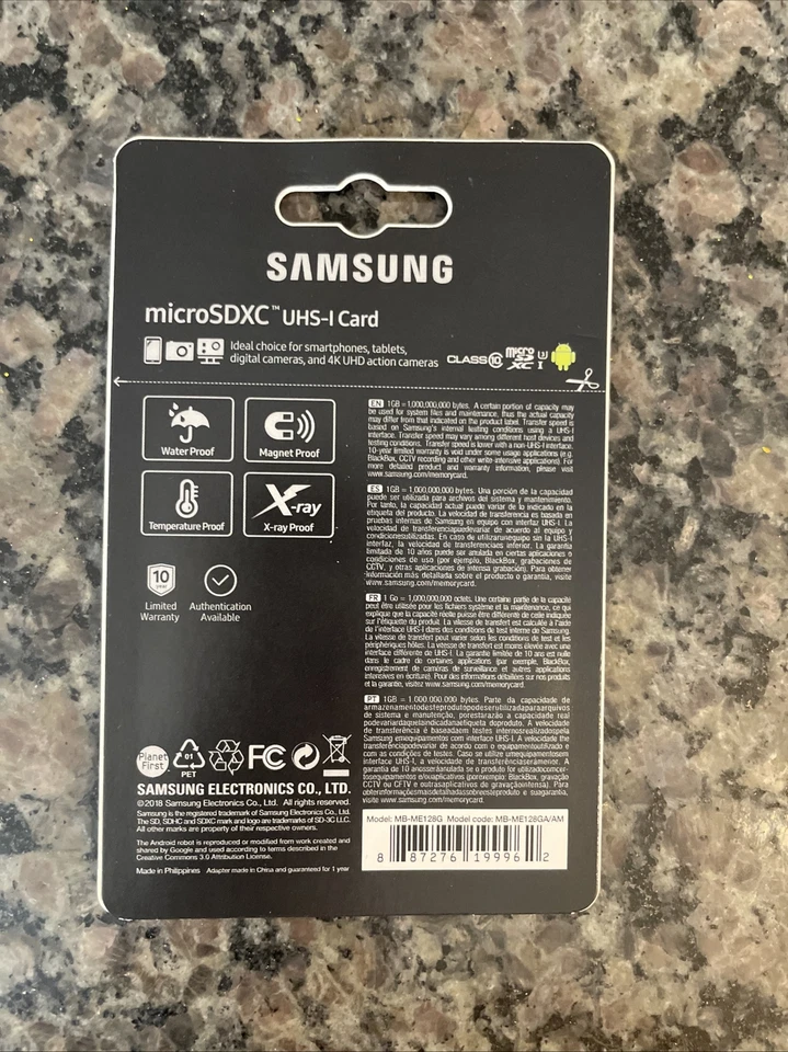 New sealed Original Samsung EVO Select 128GB MicroSD SDXC U3 Memory Card - Image 2 of 2