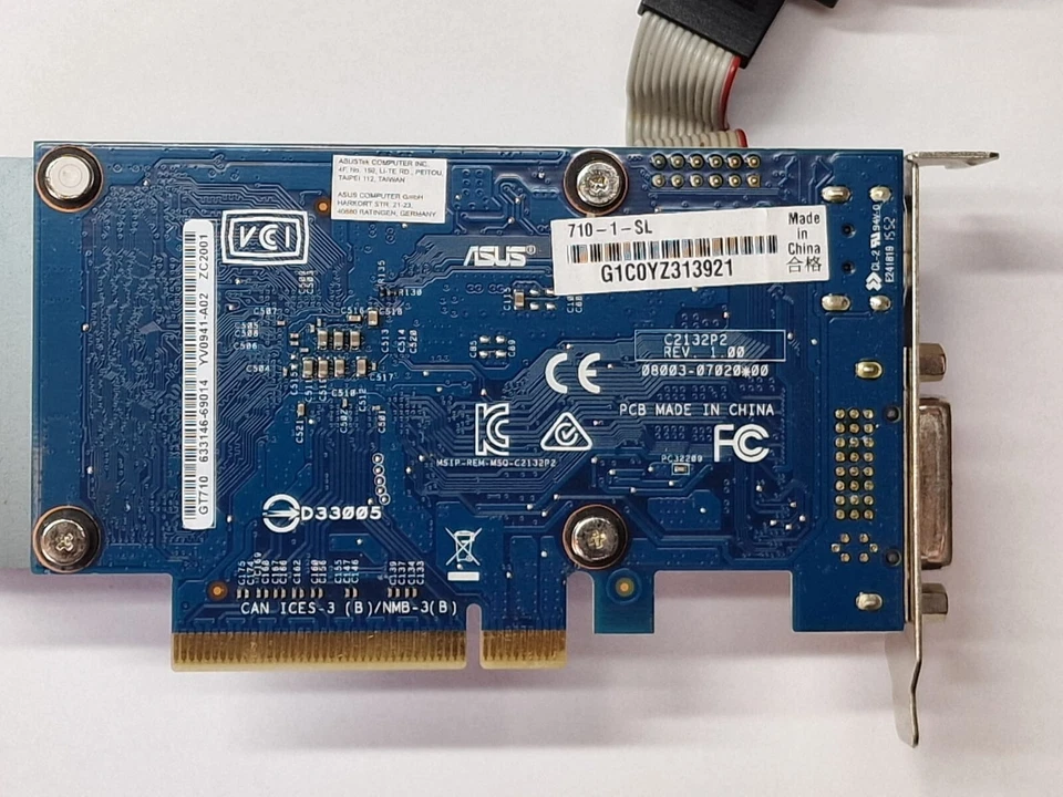 Graphics card GT 710 1GB ASUS - passive cooling - Low Profile GT 710-1-SL HDMI - Image 3 of 4