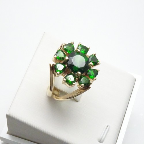 Stunning! 10mm Round & Heart Shape Russian Chrome Diopside - Sz 9.5 GP - Picture 8 of 11