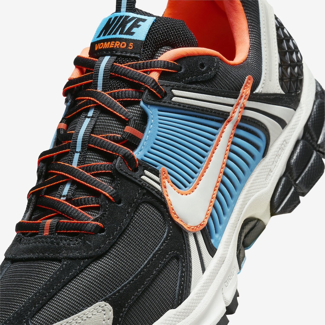 Nike Zoom Vomero 5 Black Blue Glaze Total Orange FZ3963-010 Womens