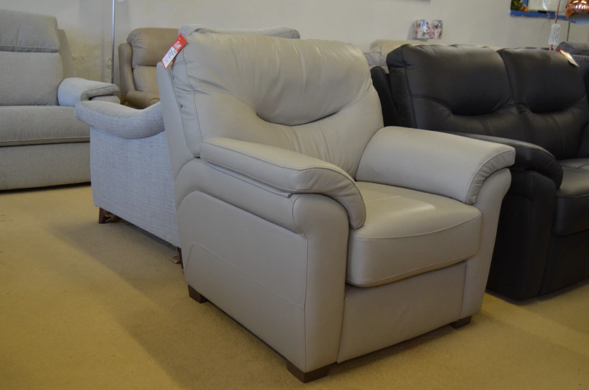 G Plan Washington Leather Armchair Grey Leather Cambridge Chair Ex Display