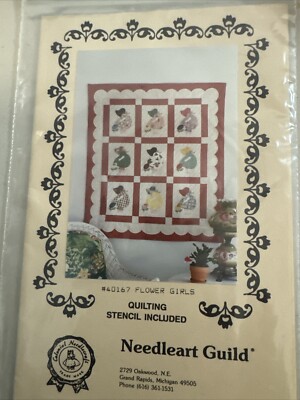 Flower girls quilt pattern quilting stencil included NOA ￼killed