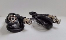 3' BNC Male to BNC Male Coaxial RG59 Security Video Camera Cable Patch Lot of 2