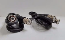 3' BNC Male to BNC Male Coaxial RG59 Security Video Camera Cable Patch Lot of 4