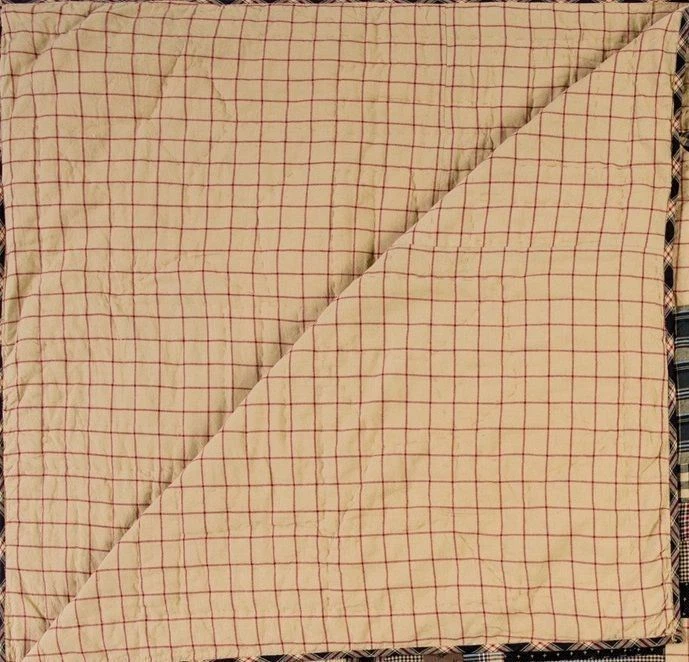 Edredón Queen Country cosido a mano tira negra y tostada bloque retazos estrella de bingham Foto 4 de 4