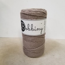 Bobbiny Regular 3mm 3ply Macrame Rope Coffee 3X20 Fiber 100m
