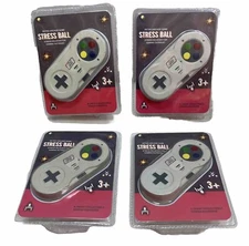 Fizz Creations Stress Balls [LOT of 4] Retro Video Game Controllers Retail NWT