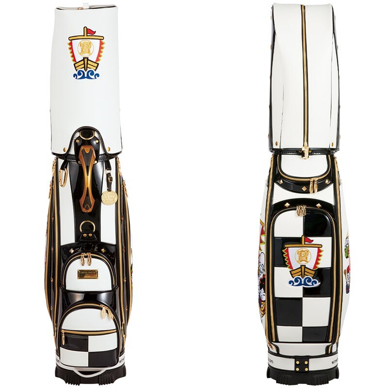 WINWIN STYLE Golf Japan 2023 SEVEN GODs CART BAG CB381 Black Caddy 9.0