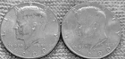 2 - 1980 Kennedy half dollar coins 1 P + 1 D