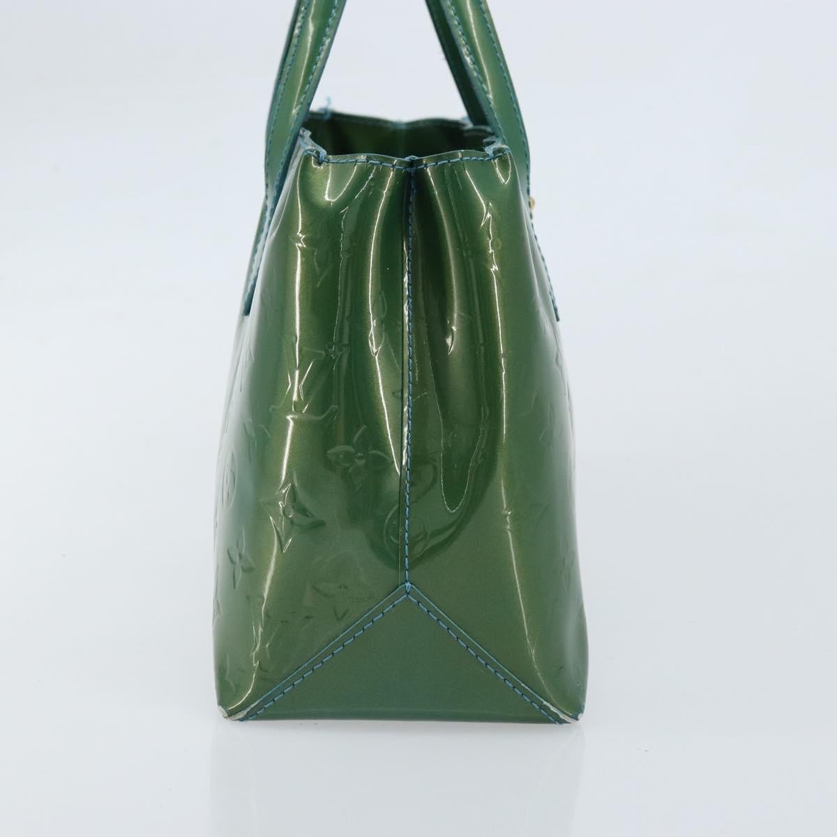 LOUIS VUITTON Vernis Wilshire PM Hand Bag Blue galatic M93646 LV