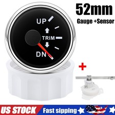 52mm  Trim Gauge Meter 0-190 ohms UP-DN In Outboard Engine 7 Colors LED for Boat